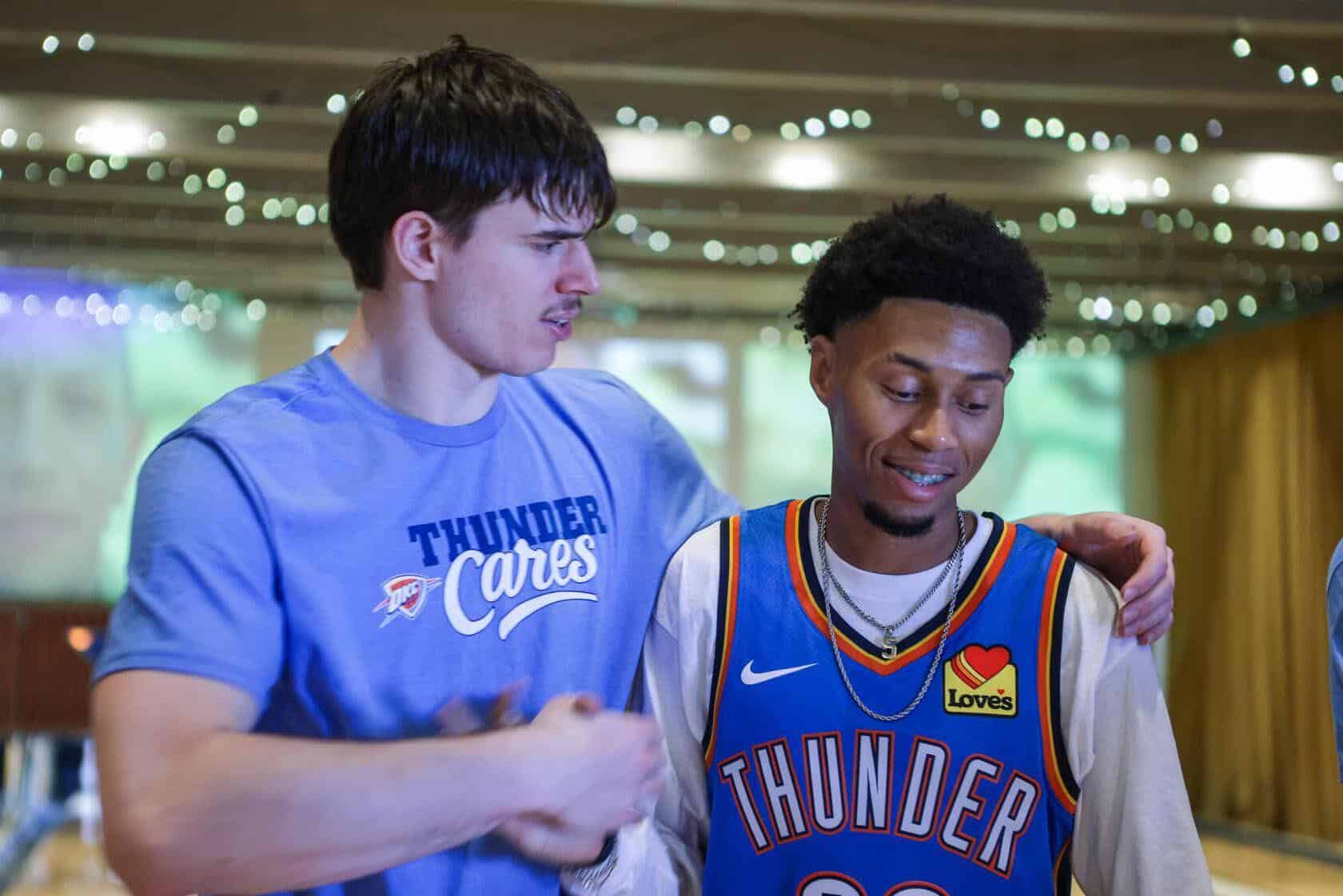 Christian's wish was to meet the OKC Thunder